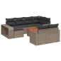 vidaXL 11-tlg. Garten-Sofagarnitur mit Kissen Grau Poly Rattan vidaXL 11-tlg. Garten-Sofagarnitur mit Kissen Grau Poly Rattan