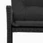 vidaXL Gartensofa in L-Form mit Tisch und Kissen Schwarz Poly Rattan vidaXL Gartensofa in L-Form mit Tisch und Kissen Schwarz Poly Rattan