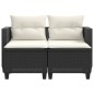 vidaXL Gartensofa 2-Sitzer mit Hockern Schwarz Poly Rattan vidaXL Gartensofa 2-Sitzer mit Hockern Schwarz Poly Rattan