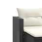 vidaXL Gartensofa 2-Sitzer mit Hockern Schwarz Poly Rattan vidaXL Gartensofa 2-Sitzer mit Hockern Schwarz Poly Rattan