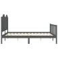 Massivholzbett mit Kopfteil Grau 160x200 cm Massivholzbett mit Kopfteil Grau 160x200 cm
