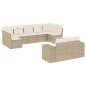 vidaXL 9-tlg. Garten-Sofagarnitur mit Kissen Beige Poly Rattan vidaXL 9-tlg. Garten-Sofagarnitur mit Kissen Beige Poly Rattan