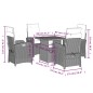 vidaXL 5-tlg. Garten-Essgruppe mit Kissen Grau Poly Rattan vidaXL 5-tlg. Garten-Essgruppe mit Kissen Grau Poly Rattan
