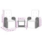 vidaXL 3-tlg. Garten-Essgruppe mit Kissen Grau Poly Rattan vidaXL 3-tlg. Garten-Essgruppe mit Kissen Grau Poly Rattan