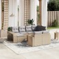 vidaXL 11-tlg. Garten-Sofagarnitur mit Kissen Beige Poly Rattan vidaXL 11-tlg. Garten-Sofagarnitur mit Kissen Beige Poly Rattan