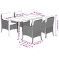 vidaXL 5-tlg. Garten-Essgruppe mit Kissen Schwarz Poly Rattan vidaXL 5-tlg. Garten-Essgruppe mit Kissen Schwarz Poly Rattan