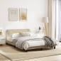 vidaXL Bettgestell mit Kopfteil Creme 140x190 cm Stoff vidaXL Bettgestell mit Kopfteil Creme 140x190 cm Stoff
