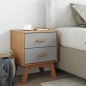 vidaXL Nachttisch OLDEN Grau und Braun Massivholz Kiefer vidaXL Nachttisch OLDEN Grau und Braun Massivholz Kiefer