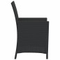 vidaXL 3-tlg. Bistro-Set mit Kissen Schwarz Poly Rattan vidaXL 3-tlg. Bistro-Set mit Kissen Schwarz Poly Rattan