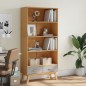 vidaXL Bücherregal OLDEN 4 Fächer Grau und Braun Massivholz Kiefer vidaXL Bücherregal OLDEN 4 Fächer Grau und Braun Massivholz Kiefer