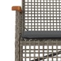 vidaXL 3-tlg. Garten-Essgruppe mit Kissen Grau Poly Rattan vidaXL 3-tlg. Garten-Essgruppe mit Kissen Grau Poly Rattan