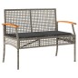 vidaXL 3-tlg. Garten-Essgruppe mit Kissen Grau Poly Rattan vidaXL 3-tlg. Garten-Essgruppe mit Kissen Grau Poly Rattan