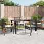 vidaXL 5-tlg. Garten-Essgruppe mit Kissen Schwarz Poly Rattan vidaXL 5-tlg. Garten-Essgruppe mit Kissen Schwarz Poly Rattan