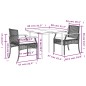 vidaXL 3-tlg. Garten-Essgruppe mit Kissen Grau Poly Rattan vidaXL 3-tlg. Garten-Essgruppe mit Kissen Grau Poly Rattan