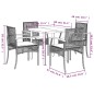 vidaXL 5-tlg. Garten-Essgruppe mit Kissen Schwarz Poly Rattan vidaXL 5-tlg. Garten-Essgruppe mit Kissen Schwarz Poly Rattan