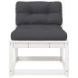 vidaXL Gartensofas mit Kissen 2 Stk. Weiß Massivholz Kiefer vidaXL Gartensofas mit Kissen 2 Stk. Weiß Massivholz Kiefer