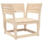 vidaXL Gartensofa mit Armlehnen und Kissen Massivholz Kiefer vidaXL Gartensofa mit Armlehnen und Kissen Massivholz Kiefer
