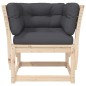 vidaXL Gartensofa mit Armlehnen und Kissen Massivholz Kiefer vidaXL Gartensofa mit Armlehnen und Kissen Massivholz Kiefer