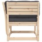 vidaXL Gartensofa mit Armlehnen und Kissen Massivholz Kiefer vidaXL Gartensofa mit Armlehnen und Kissen Massivholz Kiefer