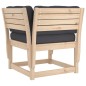 vidaXL Gartensofa mit Armlehnen und Kissen Massivholz Kiefer vidaXL Gartensofa mit Armlehnen und Kissen Massivholz Kiefer