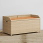 vidaXL Bank mit Stauraum Beige 100x50x52 cm Poly Rattan Akazienholz vidaXL Bank mit Stauraum Beige 100x50x52 cm Poly Rattan Akazienholz