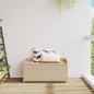 vidaXL Bank mit Stauraum Beige 100x50x52 cm Poly Rattan Akazienholz vidaXL Bank mit Stauraum Beige 100x50x52 cm Poly Rattan Akazienholz