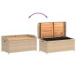 vidaXL Bank mit Stauraum Beige 100x50x52 cm Poly Rattan Akazienholz vidaXL Bank mit Stauraum Beige 100x50x52 cm Poly Rattan Akazienholz
