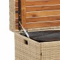 vidaXL Bank mit Stauraum Beige 100x50x52 cm Poly Rattan Akazienholz vidaXL Bank mit Stauraum Beige 100x50x52 cm Poly Rattan Akazienholz