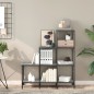 vidaXL Bücherregal Grau Sonoma 92x30x102 cm Holzwerkstoff und Metall vidaXL Bücherregal Grau Sonoma 92x30x102 cm Holzwerkstoff und Metall