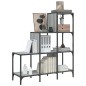 vidaXL Bücherregal Grau Sonoma 92x30x102 cm Holzwerkstoff und Metall vidaXL Bücherregal Grau Sonoma 92x30x102 cm Holzwerkstoff und Metall