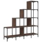 vidaXL Bücherregal Braun Eiche-Optik 122x30x132cm Holzwerkstoff Metall vidaXL Bücherregal Braun Eiche-Optik 122x30x132cm Holzwerkstoff Metall