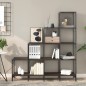 vidaXL Bücherregal Braun Eiche-Optik 122x30x132cm Holzwerkstoff Metall vidaXL Bücherregal Braun Eiche-Optik 122x30x132cm Holzwerkstoff Metall