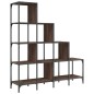 vidaXL Bücherregal Braun Eiche-Optik 122x30x132cm Holzwerkstoff Metall vidaXL Bücherregal Braun Eiche-Optik 122x30x132cm Holzwerkstoff Metall