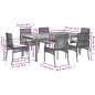 vidaXL 7-tlg. Garten-Essgruppe mit Kissen Beige Poly Rattan vidaXL 7-tlg. Garten-Essgruppe mit Kissen Beige Poly Rattan