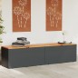 vidaXL Gartentruhe Schwarz 220x50x54 cm Poly Rattan Akazienholz vidaXL Gartentruhe Schwarz 220x50x54 cm Poly Rattan Akazienholz