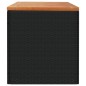 vidaXL Gartentruhe Schwarz 220x50x54 cm Poly Rattan Akazienholz vidaXL Gartentruhe Schwarz 220x50x54 cm Poly Rattan Akazienholz