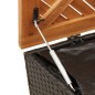 vidaXL Gartentruhe Schwarz 220x50x54 cm Poly Rattan Akazienholz vidaXL Gartentruhe Schwarz 220x50x54 cm Poly Rattan Akazienholz