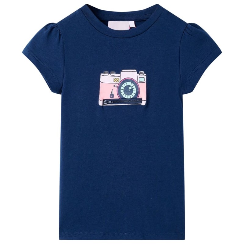 Kinder-T-Shirt Marineblau 128 Kinder-T-Shirt Marineblau 128