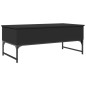 vidaXL Couchtisch Schwarz 100x50x40 cm Holzwerkstoff und Metall vidaXL Couchtisch Schwarz 100x50x40 cm Holzwerkstoff und Metall