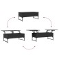 vidaXL Couchtisch Schwarz 100x50x40 cm Holzwerkstoff und Metall vidaXL Couchtisch Schwarz 100x50x40 cm Holzwerkstoff und Metall