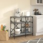 vidaXL Bäckerregal Grau Sonoma 90x40x84 cm Holzwerkstoff und Metall vidaXL Bäckerregal Grau Sonoma 90x40x84 cm Holzwerkstoff und Metall