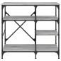 vidaXL Bäckerregal Grau Sonoma 90x40x84 cm Holzwerkstoff und Metall vidaXL Bäckerregal Grau Sonoma 90x40x84 cm Holzwerkstoff und Metall