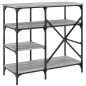 vidaXL Bäckerregal Grau Sonoma 90x40x84 cm Holzwerkstoff und Metall vidaXL Bäckerregal Grau Sonoma 90x40x84 cm Holzwerkstoff und Metall