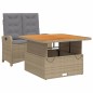 vidaXL 2-tlg. Garten-Essgruppe mit Kissen Beige Poly Rattan vidaXL 2-tlg. Garten-Essgruppe mit Kissen Beige Poly Rattan