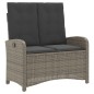 vidaXL 4-tlg. Garten-Essgruppe mit Kissen Grau Poly Rattan vidaXL 4-tlg. Garten-Essgruppe mit Kissen Grau Poly Rattan