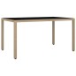 vidaXL 7-tlg. Garten-Essgruppe mit Kissen Beige Poly Rattan vidaXL 7-tlg. Garten-Essgruppe mit Kissen Beige Poly Rattan