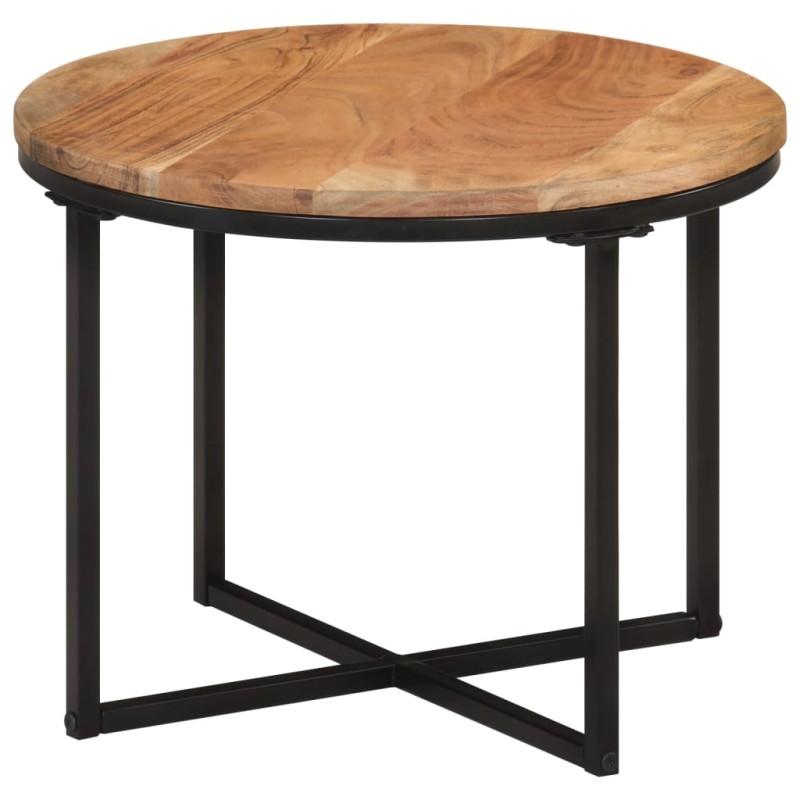 vidaXL Couchtisch 45x45x35 cm Massivholz Akazie und Eisen vidaXL Couchtisch 45x45x35 cm Massivholz Akazie und Eisen