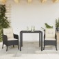 vidaXL 3-tlg. Garten-Essgruppe mit Kissen Schwarz Poly Rattan vidaXL 3-tlg. Garten-Essgruppe mit Kissen Schwarz Poly Rattan
