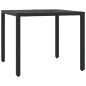 vidaXL 3-tlg. Garten-Essgruppe mit Kissen Schwarz Poly Rattan vidaXL 3-tlg. Garten-Essgruppe mit Kissen Schwarz Poly Rattan