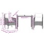vidaXL 3-tlg. Garten-Essgruppe mit Kissen Schwarz Poly Rattan vidaXL 3-tlg. Garten-Essgruppe mit Kissen Schwarz Poly Rattan